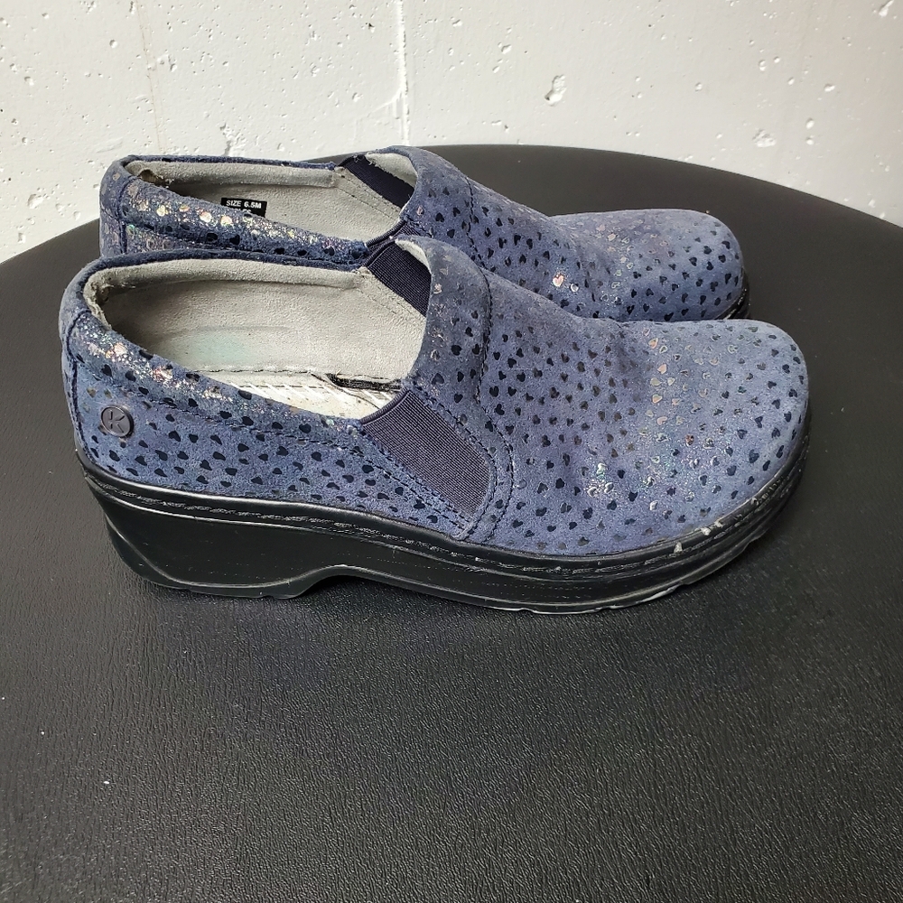Women's Klogs Blue Slip-On Shoes Size 6.5